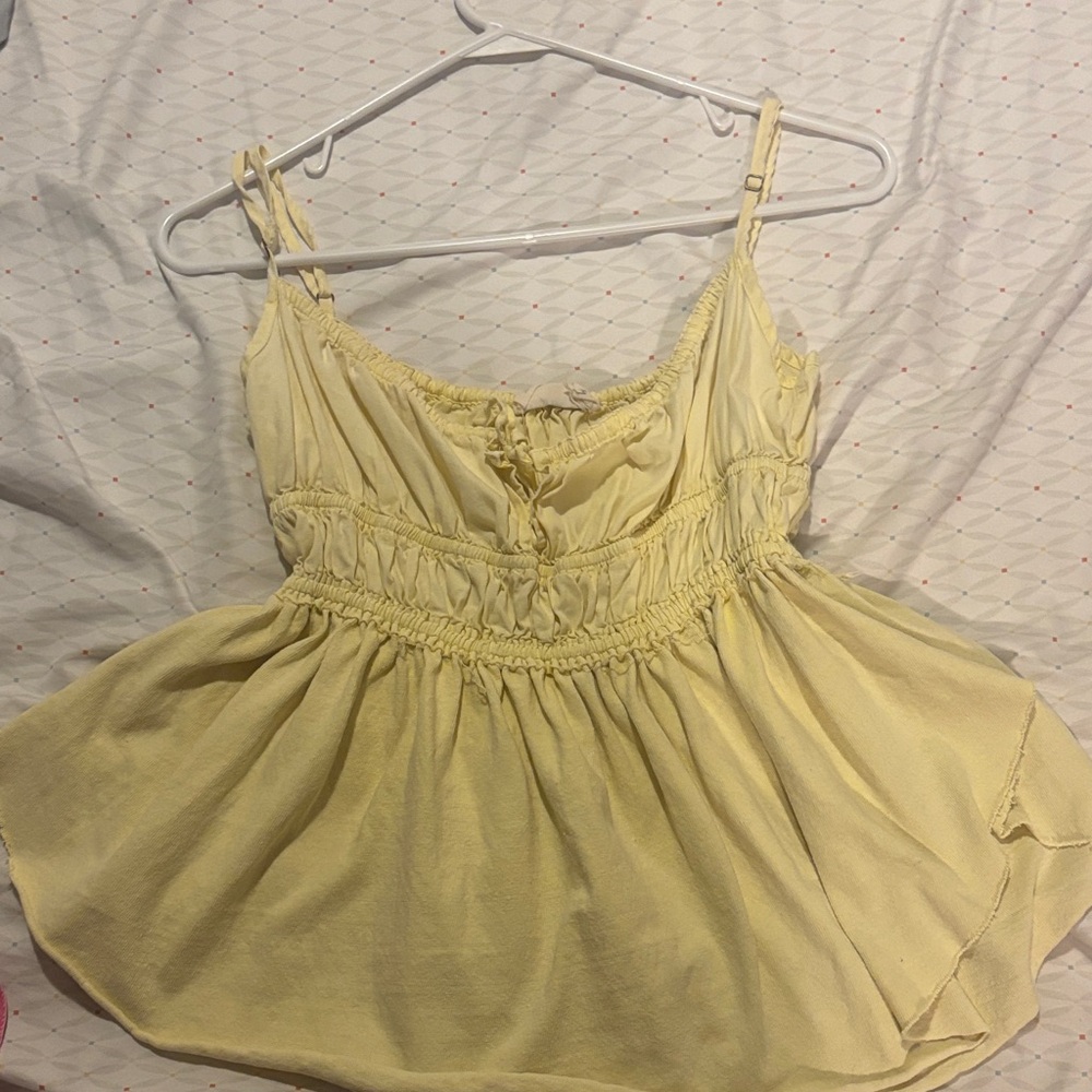 We The Free Light Yellow Camisole Top